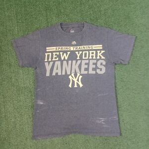 VINTAGE Majestic New York Yankees Spring Training T Shirt Size Small
